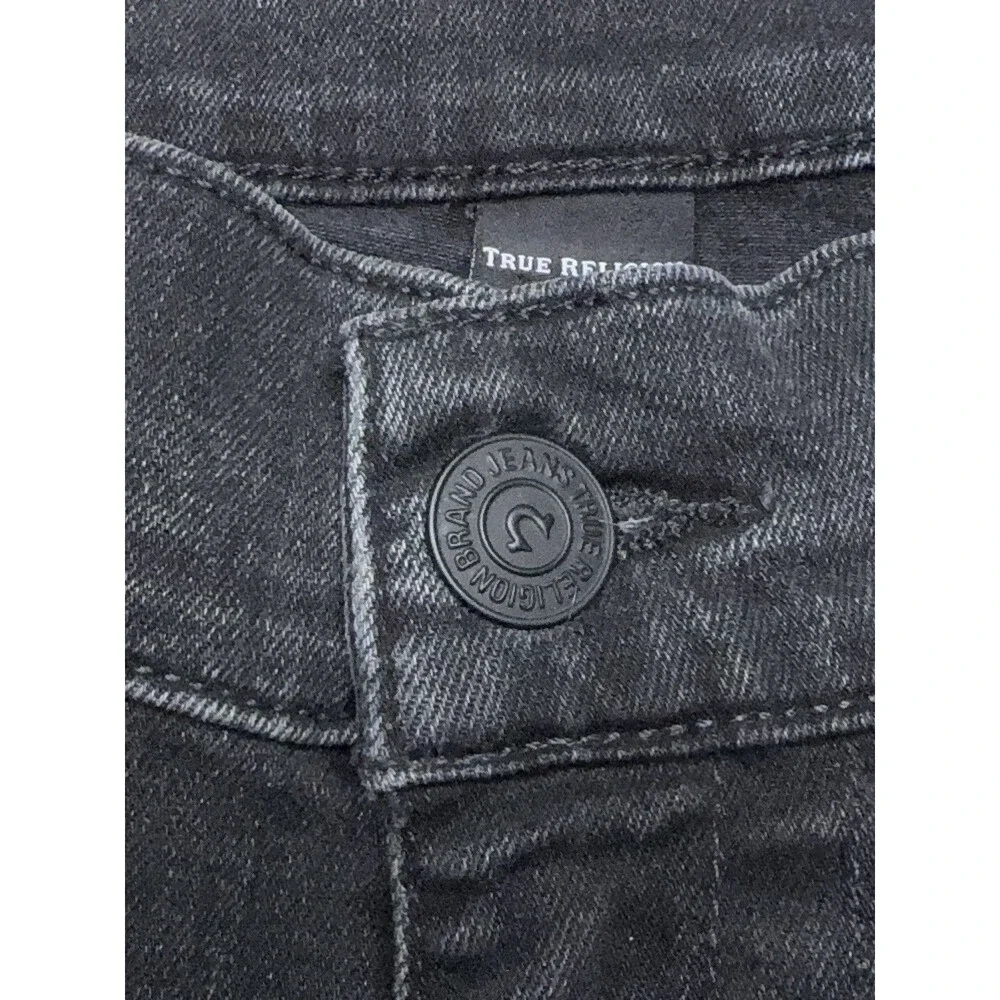 True Religion Marco Relaxed Taper Mens Black Denim Jeans 38x32